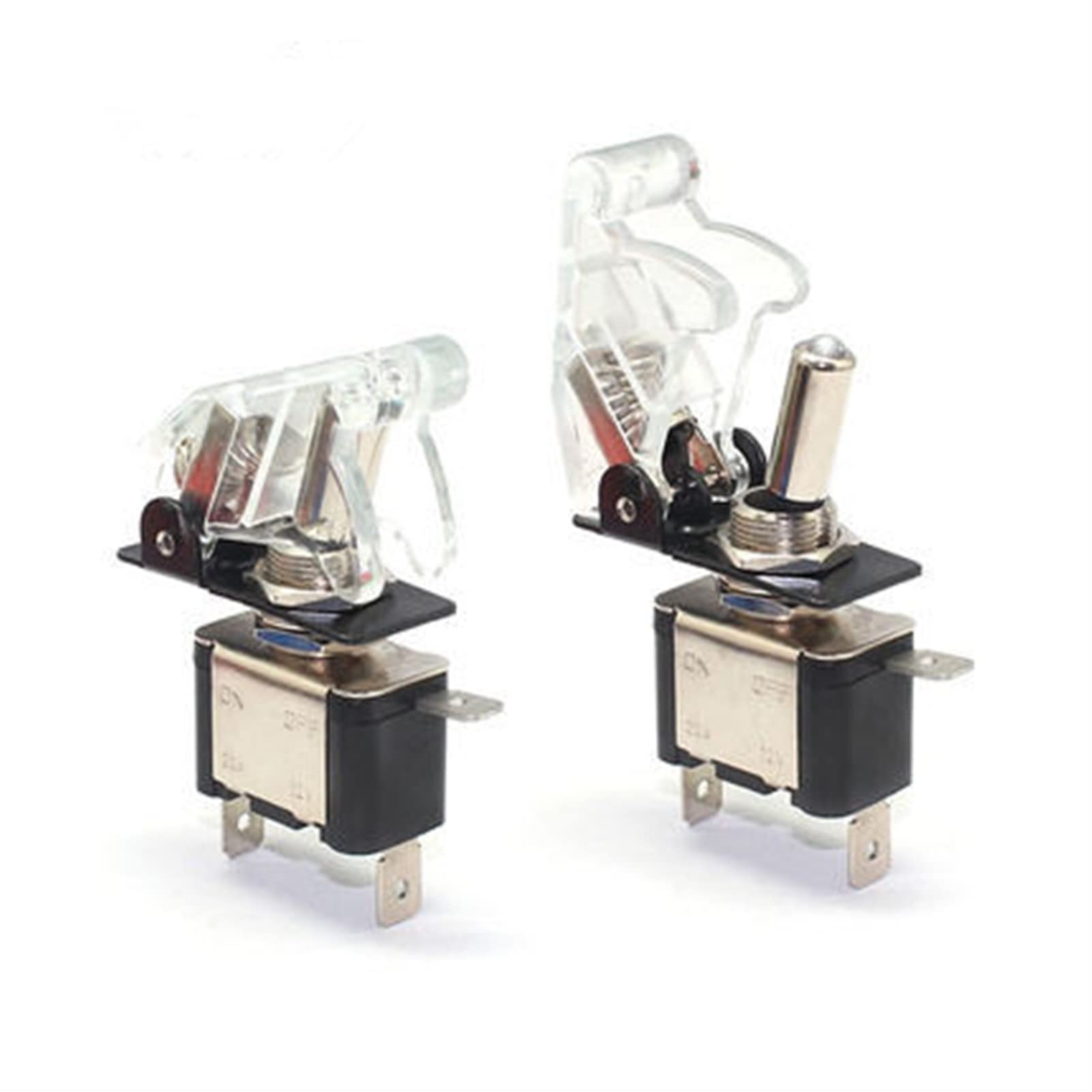 Kippschalter, 5 Stück, Auto, Auto, Boot, LKW, beleuchtete LED mit Schutzebene, hochklappbare Schutzabdeckung, 12 V, 20 A(8)