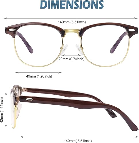 Miniatura 5 de Happy Store CN56 Gafas de estilo nerd wayfarer de inspiración vintage marco de carey lentes transparentes UV400