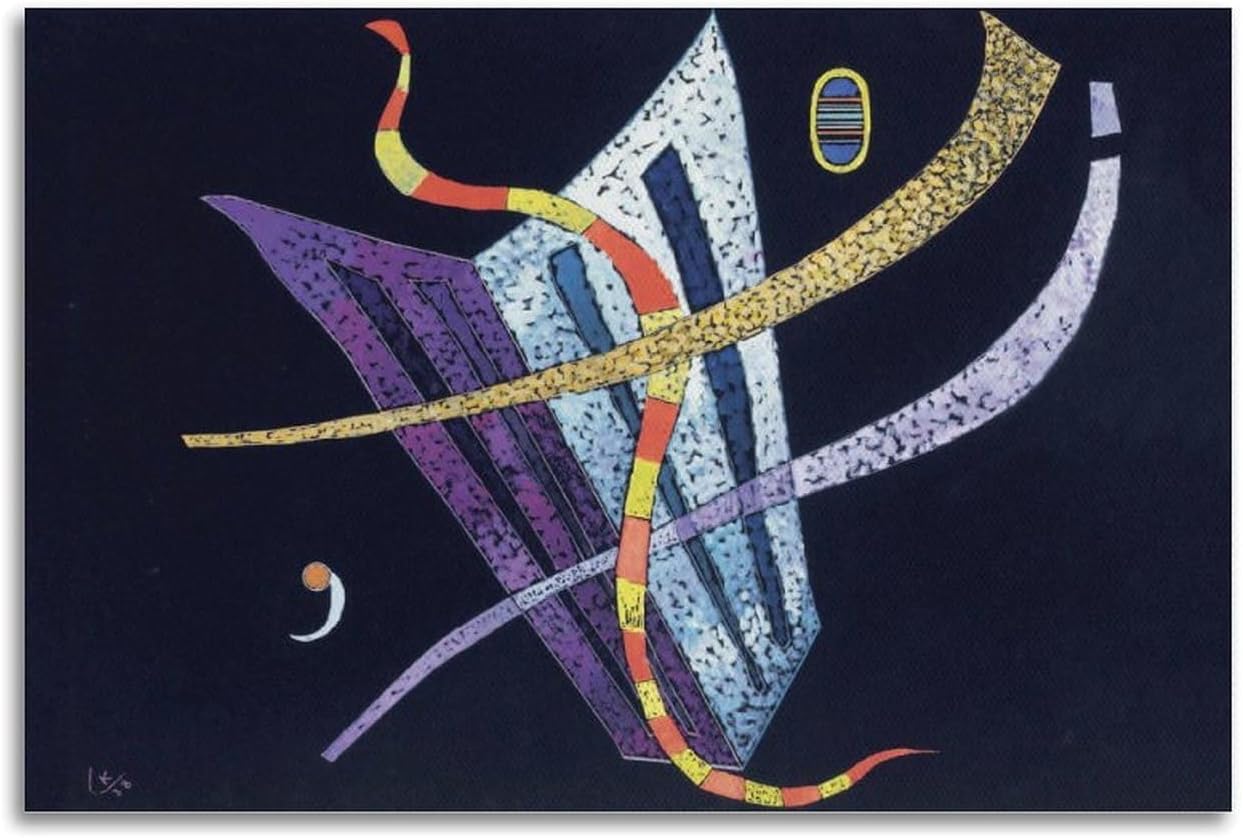 Rikin Liuff The Opening by Wassily Kandinsky Canvas Poster Abstract Wall Art Vintage Painting Wassily Kandinsky Prints for Home Picture Decor 40x55cm Frameless