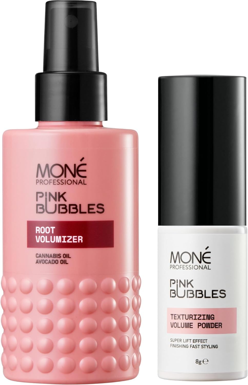 MONÉ PROFESSIONAL SET VOLUME E TEXTURE - Soluzione Completa per Capelli Fini e Piatto - Spray Volumizzante + Polvere Texturizzante