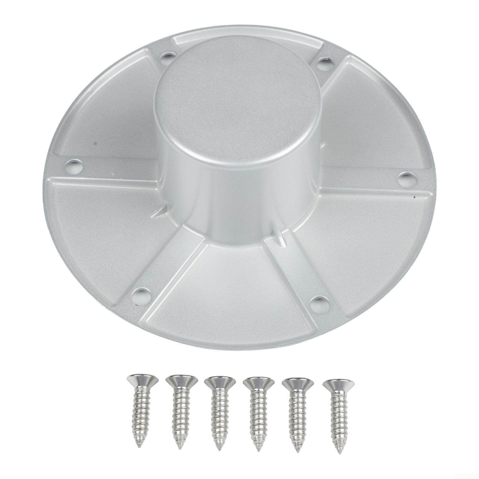Pied de table en aluminium, base ronde encastrée, support de montage au sol, pour camping-car, bateau, remorque de 15 cm, diamètre intérieur de 5,7 cm