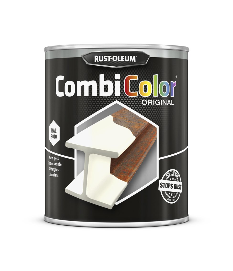 RUST-OLEUM 7394.0.75 Combicolor Original, Superior Metal Protection, Direct To Rust, Satin white-RAL 9010