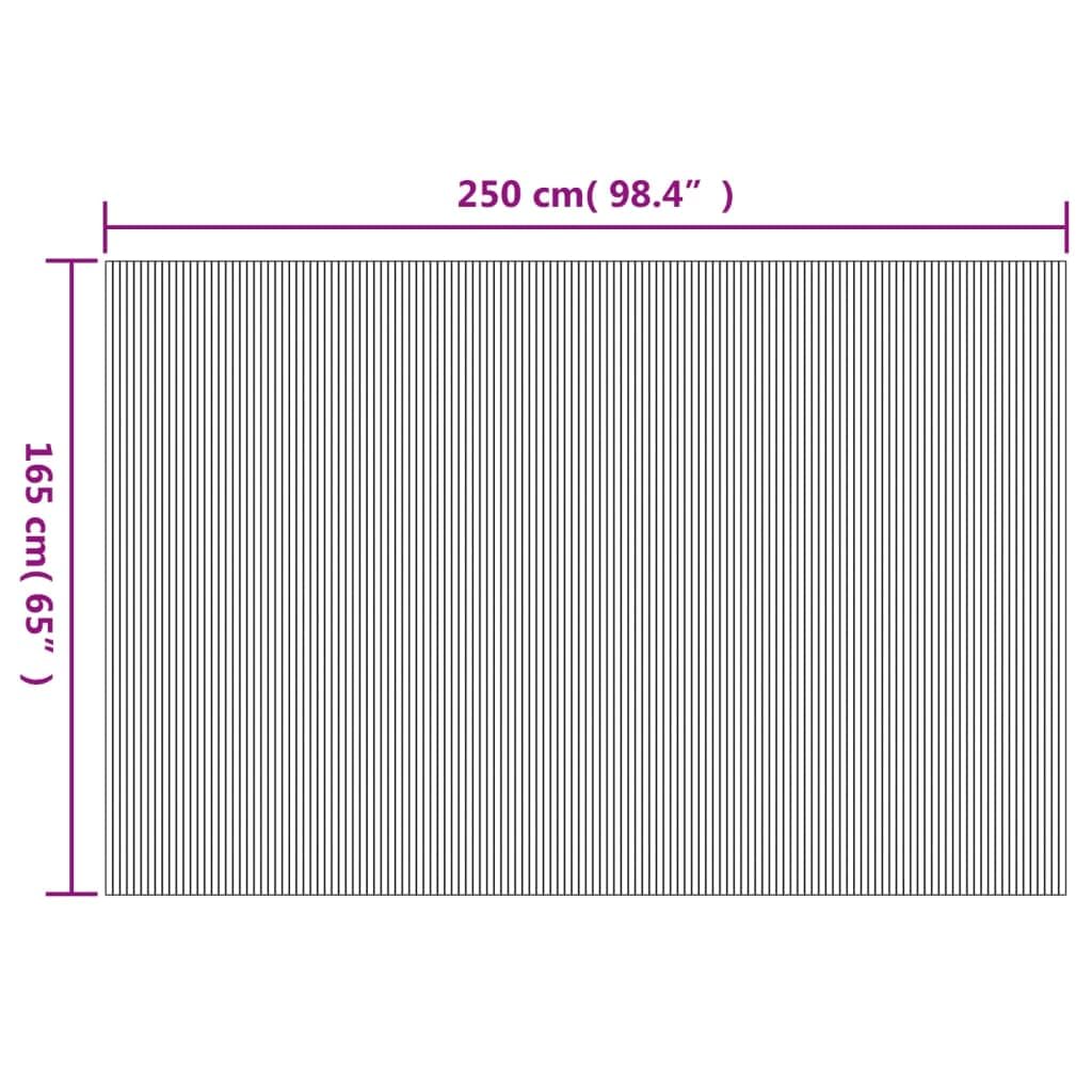 Paravent noir 250 x 165 cm en bambou enroulable