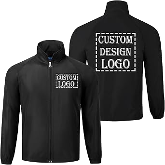 Custom Work Jacket Unisex Workwear Personalized Lightweight Team Uniform Customized Windbreaker