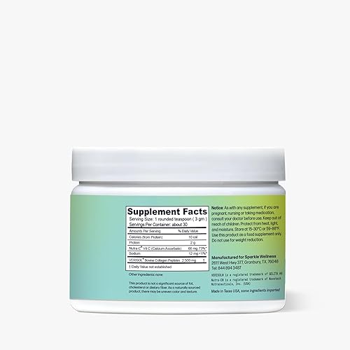 Miniatura 25 de Sparkle Wellness VERISOL - Péptidos de colágeno hidrolizados bioactivos Suplemento de colágeno en polvo con vitamina C para la salud de la piel
