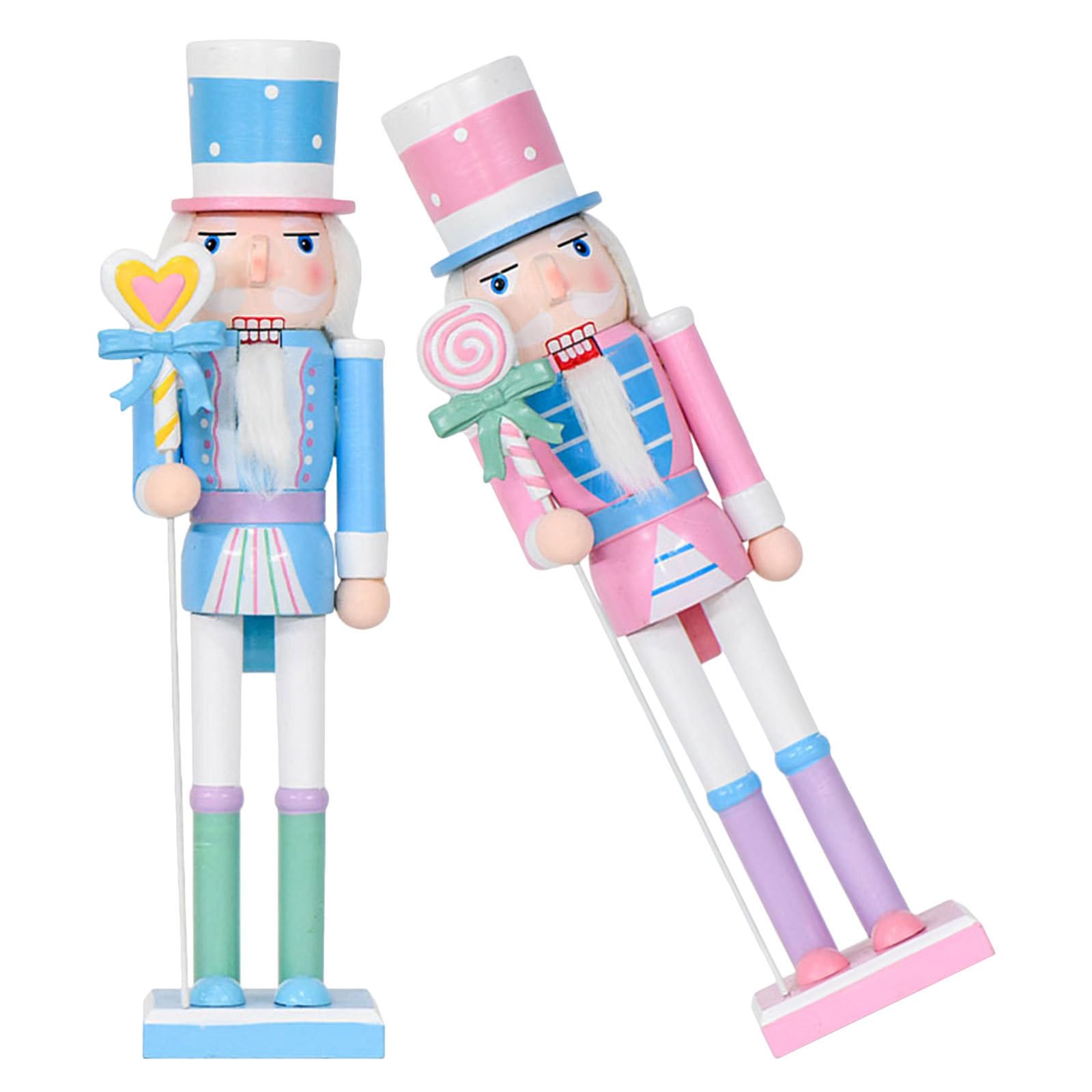 Figurine Casse-Noisette bois pastel décoration Noël table maison