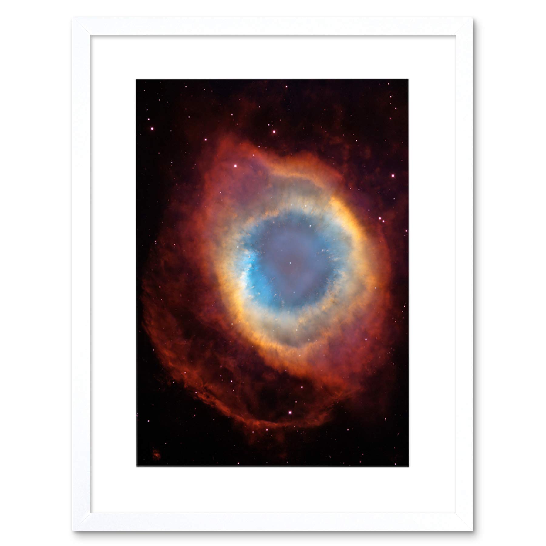 Wee Blue Coo Hubble Space Telescope View Of The Helix Nebula Framed Wall Art Print