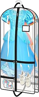 収納用衣装バッグ, 防水 防塵 吊り下げ可能, クリア ドレス バッグ クローゼット 収納 用, ダンス衣装 パフォーマンス 季節の整理 フォーマルウェア用