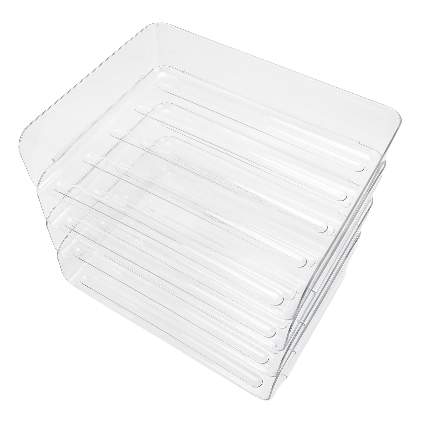 Topiky Juego de Bandejas Acrílicas para Escritorio, Elegante Organizador de Archivos Apilable de 4 Niveles para Bibliotecas y Oficinas Domésticas