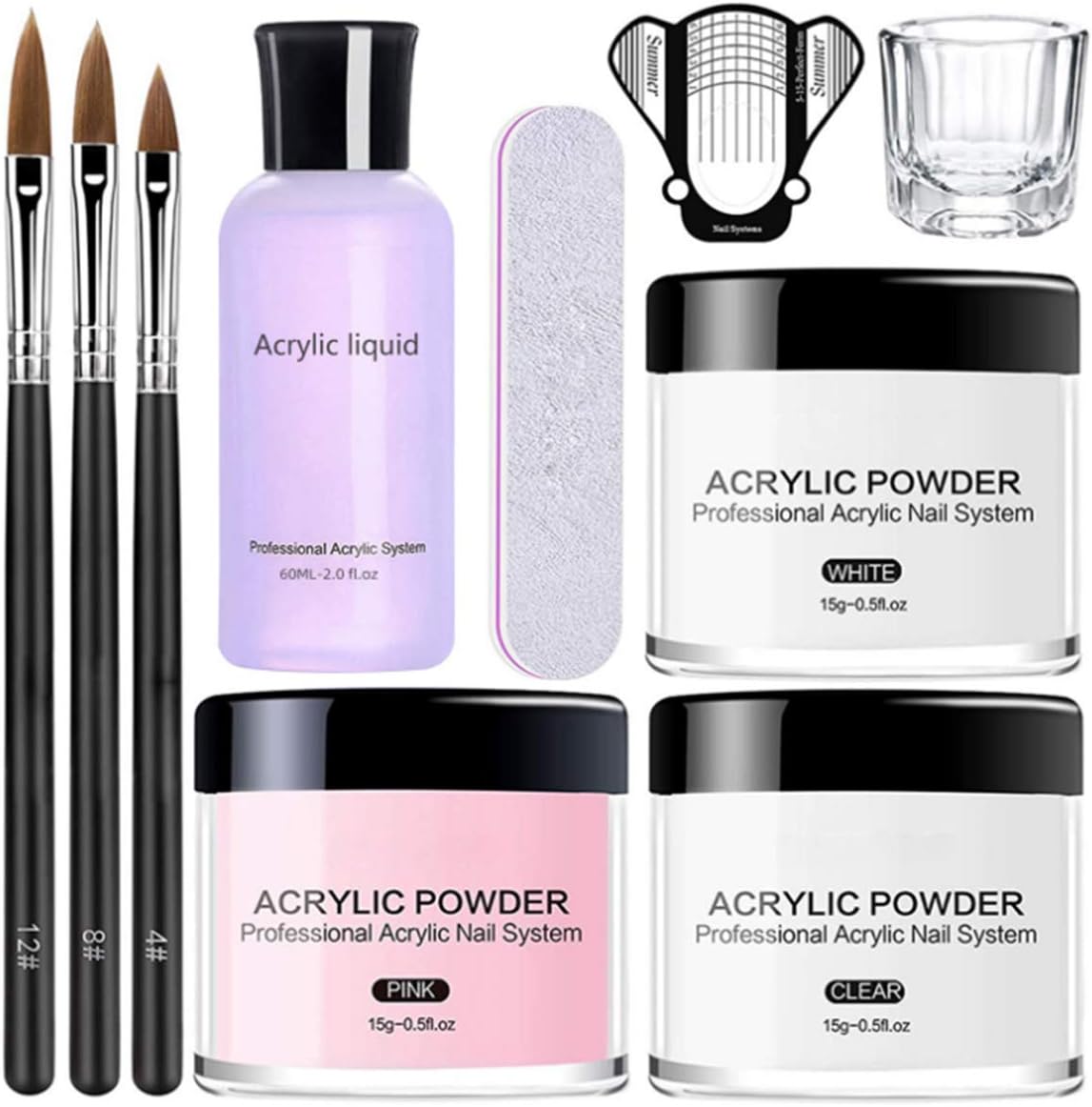Magic Armor Acrylic Nail Kit Powder And Professional Liquid Monomer Set With Brush Tips For Nails Extension Beginner