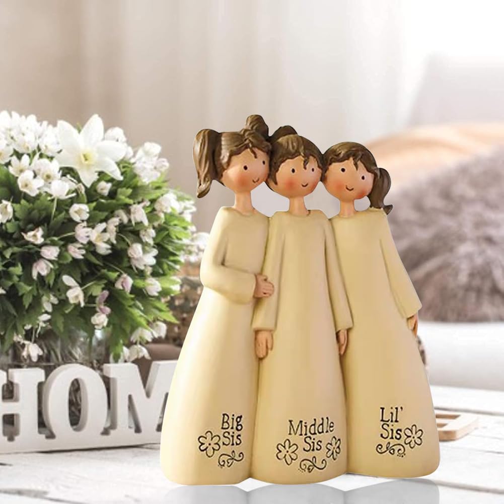 Angel Figurine Ornament,12cm Angel Figure of Friendship Forever,Sisters and Best Friends Figurinese,Three Angel- Sisters Figurine,Home Decorative Gift to Show Friendship - Image 4