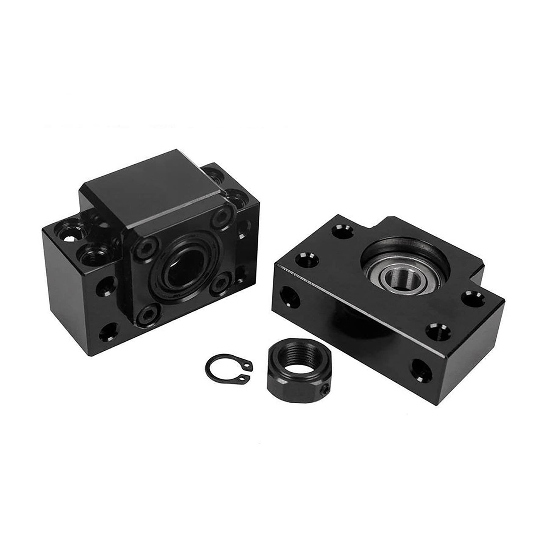 CNCMANS Kit SFU1605/RM1605 SFU1605-L1000 mm (39,37 in) - Vis filetée à billes + écrou 1605 + support BK/ BF12 + boîtier d'écrou + raccord 6,35 x 10 mm - Pièces CNC