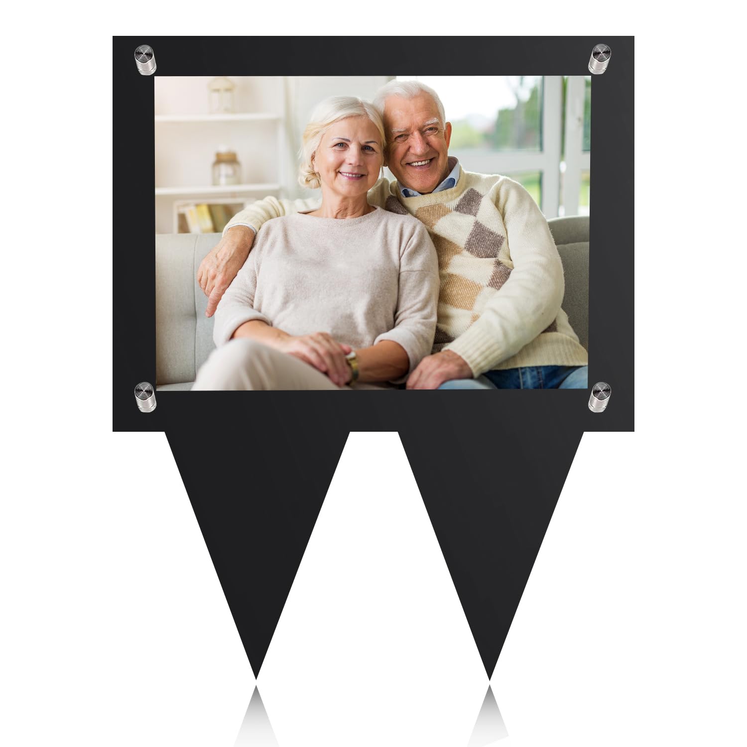 5x7 Waterproof Picture Frame for Grave, Cemetery Decorations for Grave, 1PC Clear Acrylic Outdoor Weatherproof Picture Frame for 4th of July, Independence Day, Memorial Day, Cemetery, Funeral Gifts