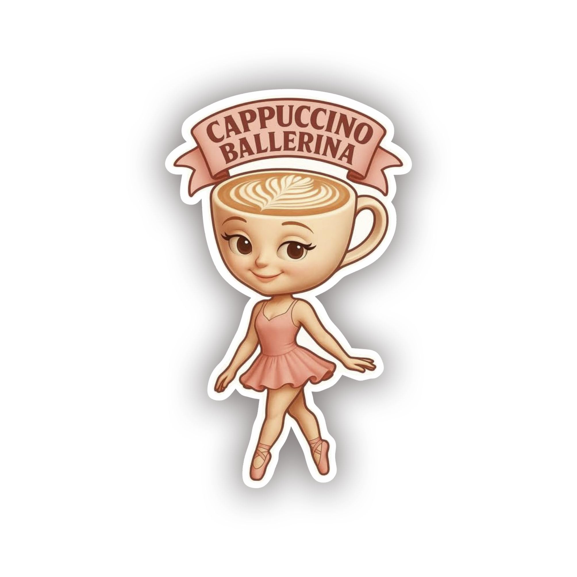 Amazon.com: Waterproof Cappuccino Ballerina Sticker for Laptop