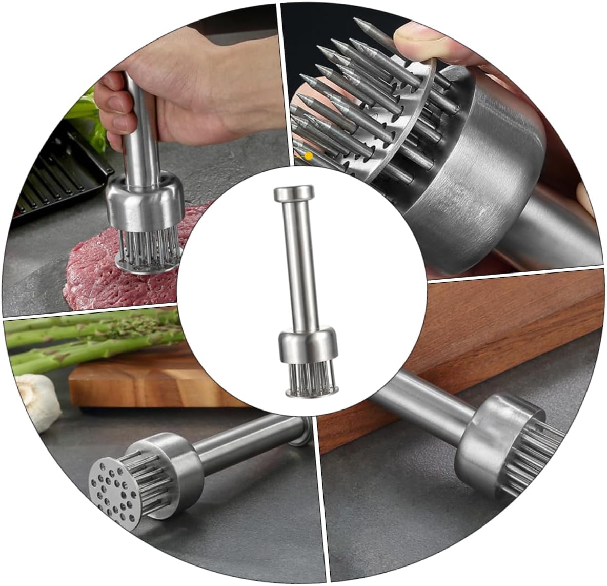 Meat Shredder Tool Steel Meat Loosening Hammer Cooking Tenderizer for Kitchen