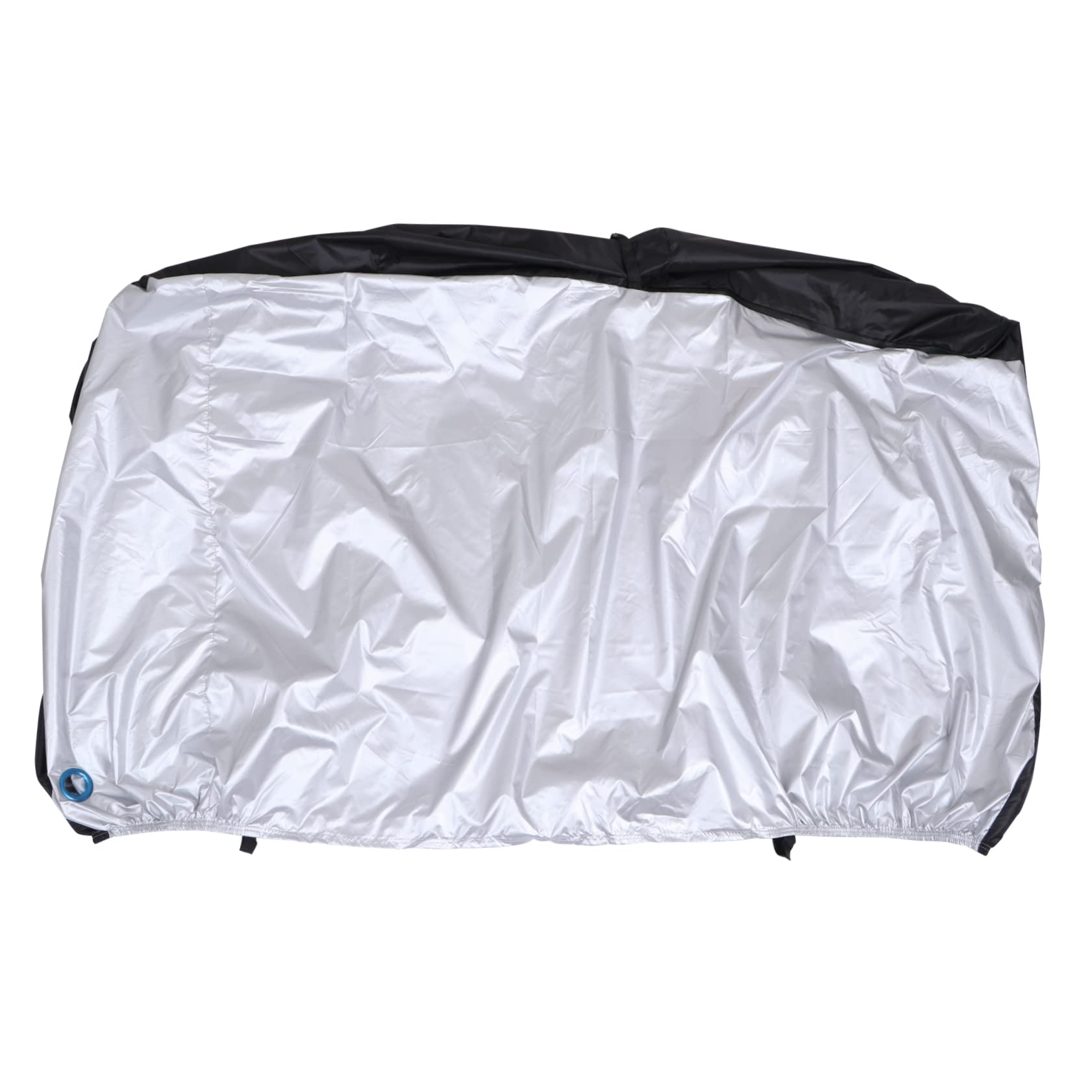 BESTonZON Housse de Vélo Extérieur en Polyester Noir, 2 Trous pour Cadenas, Base Élastique avec Boucle, Protection Légère la Pluie Rouille