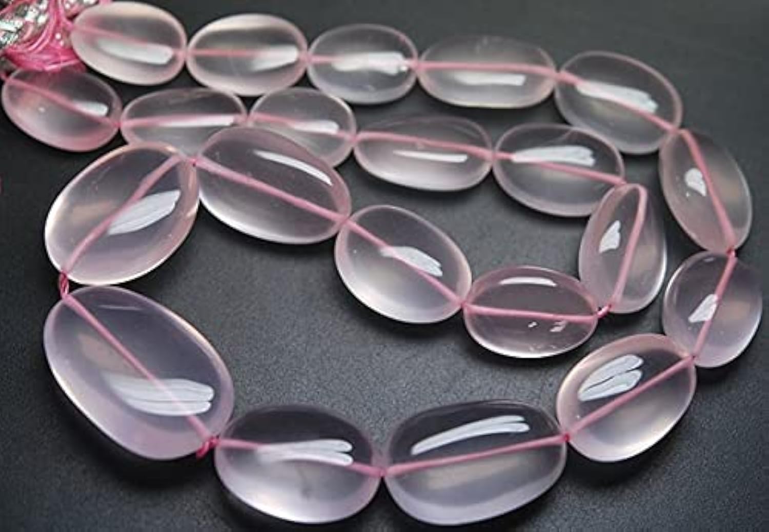 Quartz rose perles pépites de 17-30mm pour créer un collier bohème en pierres naturelles