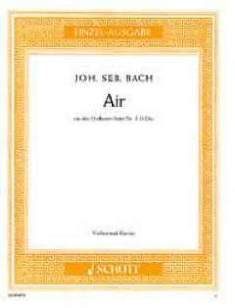 Air: from the Orchestral Suite No. 3 in D major (easy version in C major). BWV 1068. violin and piano.