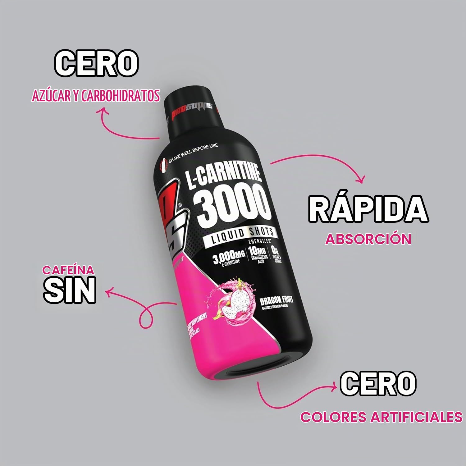 inyeccion de l carnitina PROSUPPS L-carnitina 3000 inyecciones líquidas sin estimulantes (31 porciones, fruta del dragón) y polvo termogénico termogénico para quemar grasa (25 porciones, mango fundido) TrimRX | Traveling with Now Sports Choose Your Flavour:Cranberry