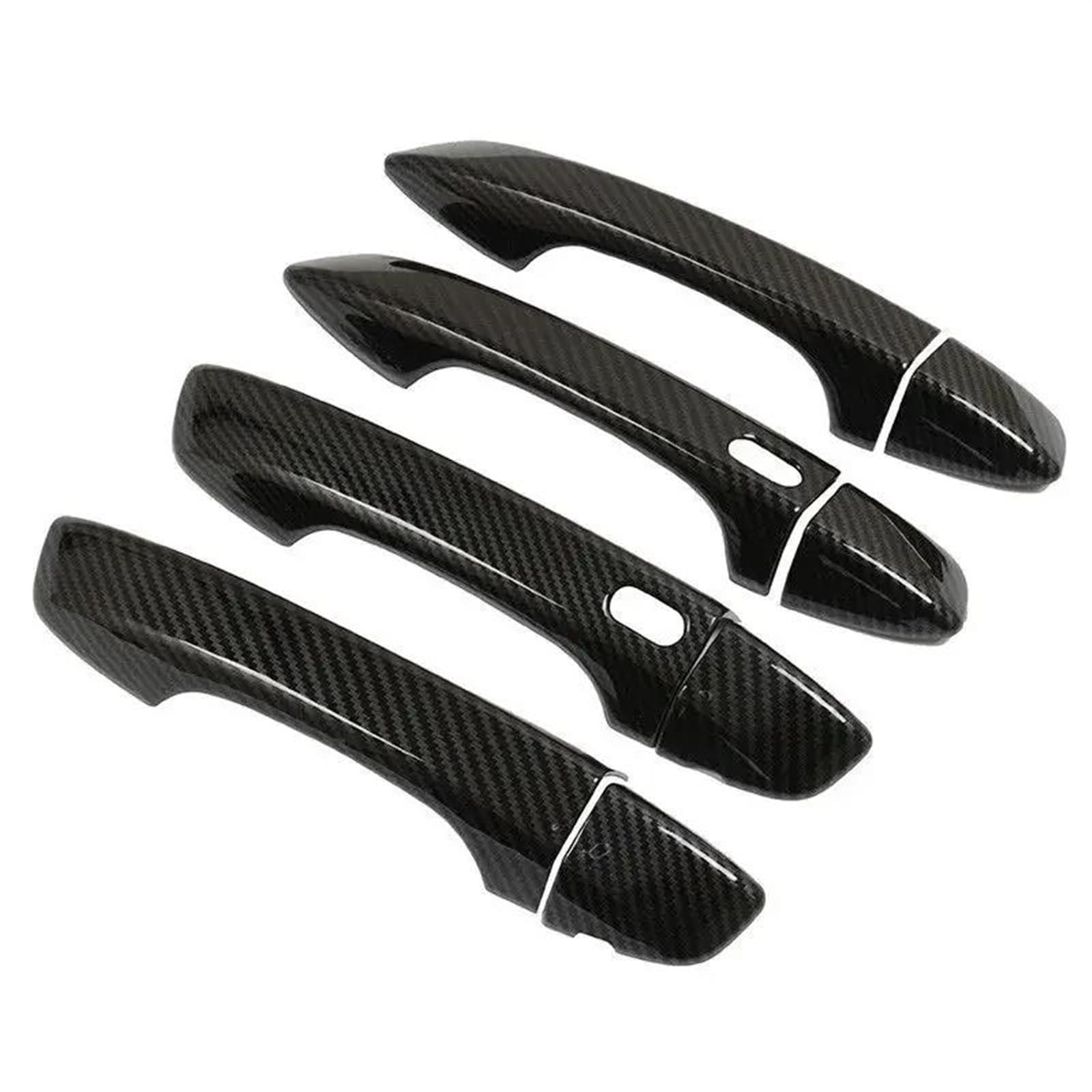 Noheeu Style3 Carbon Fiber Chrome Car Door Handle Cover Trim Sticker Styling Accessories For Skoda For Kodiaq 2017-2022(Style3)