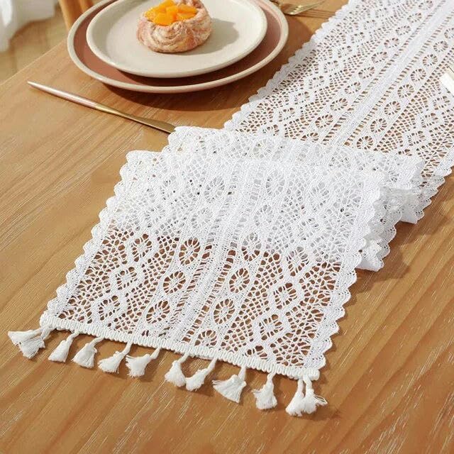 1 pezzo Runner da tavolo natalizio 100% poliestere con ricamo