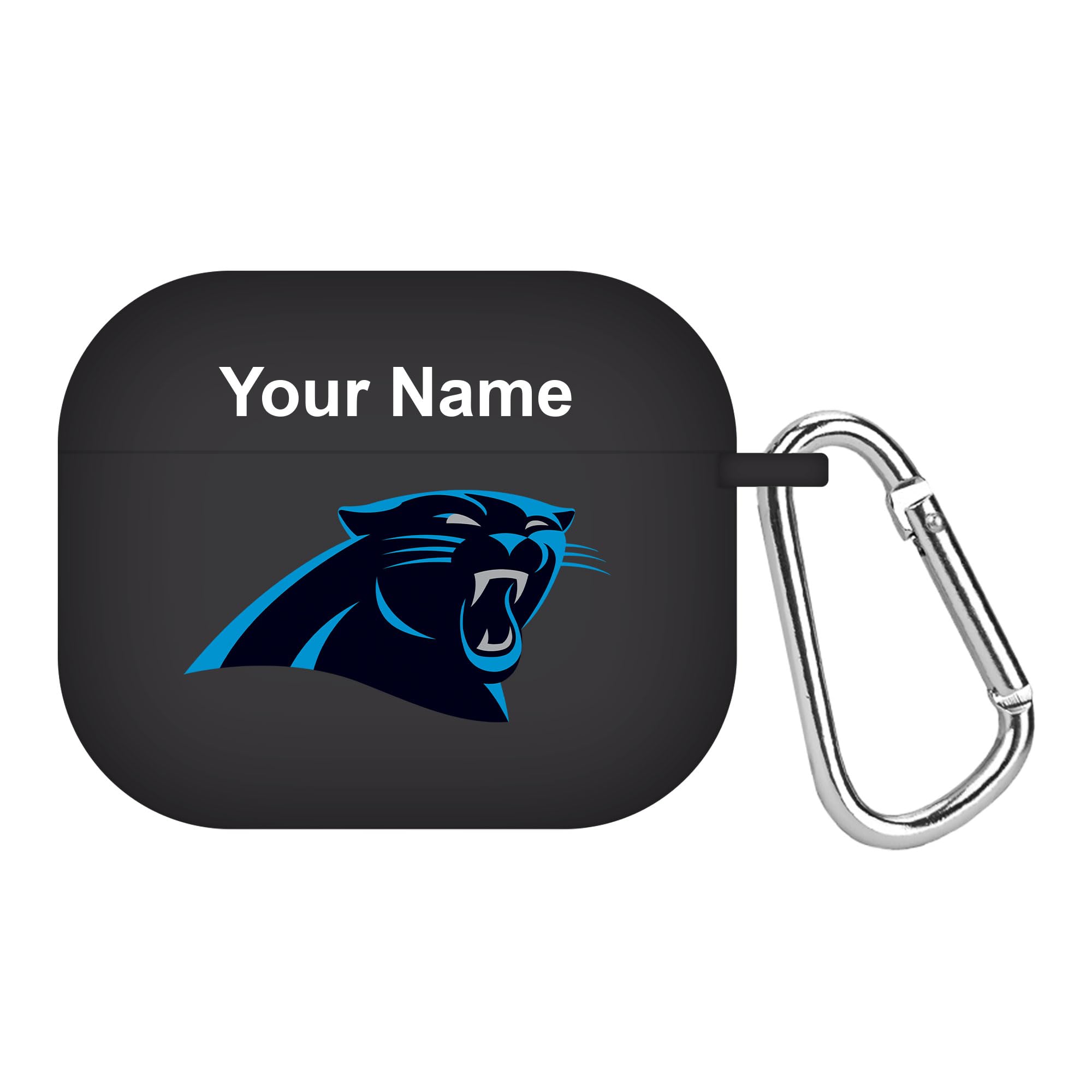 Carolina Panthers Custom Name HD Case Cover Compatible with Apple AirPods Gen 3 (Black)
