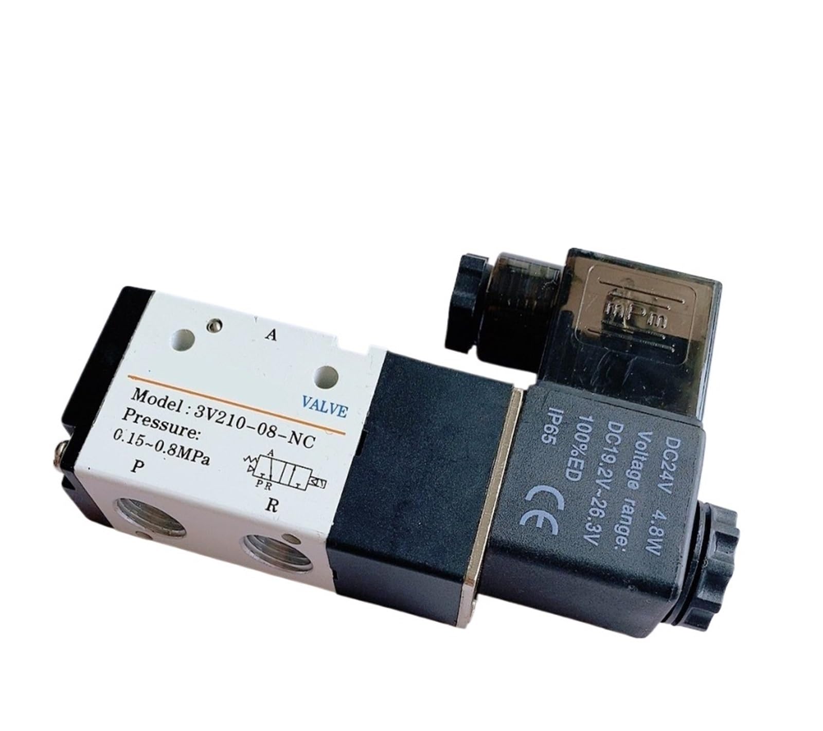 Vanne pneumatique 3V210-08 à commutation rapide DC12V pour régulation précise