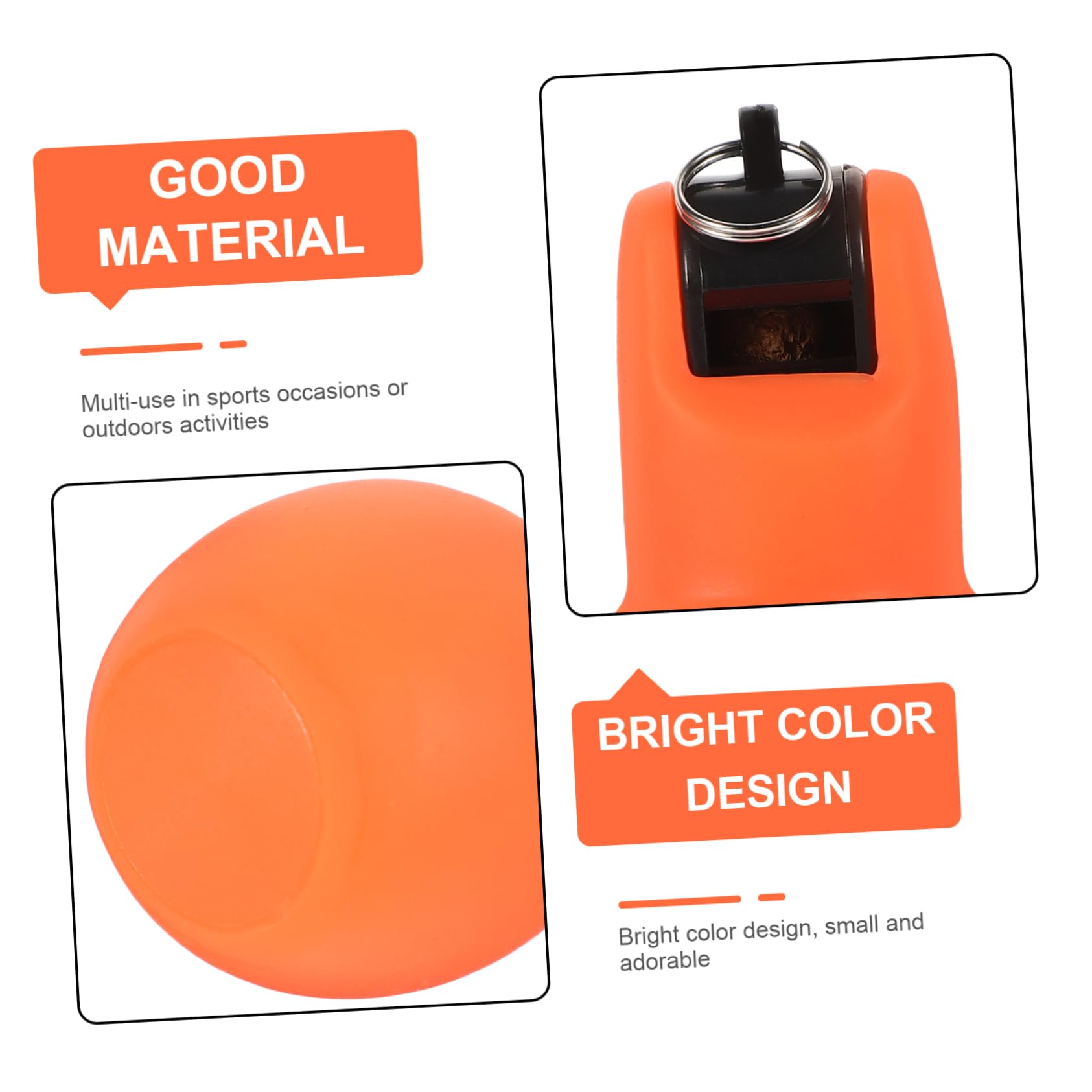 Mipcase Lot De 4 Sifflets À Main Légers en PVC pour Arbitres Enseignants Et Survivalistes (2 Pièces X 4)