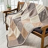 Crochet Afghan Block Club - 30-Block Stitch Sampler Afghan Subscription Club: Warm Sand Colorway