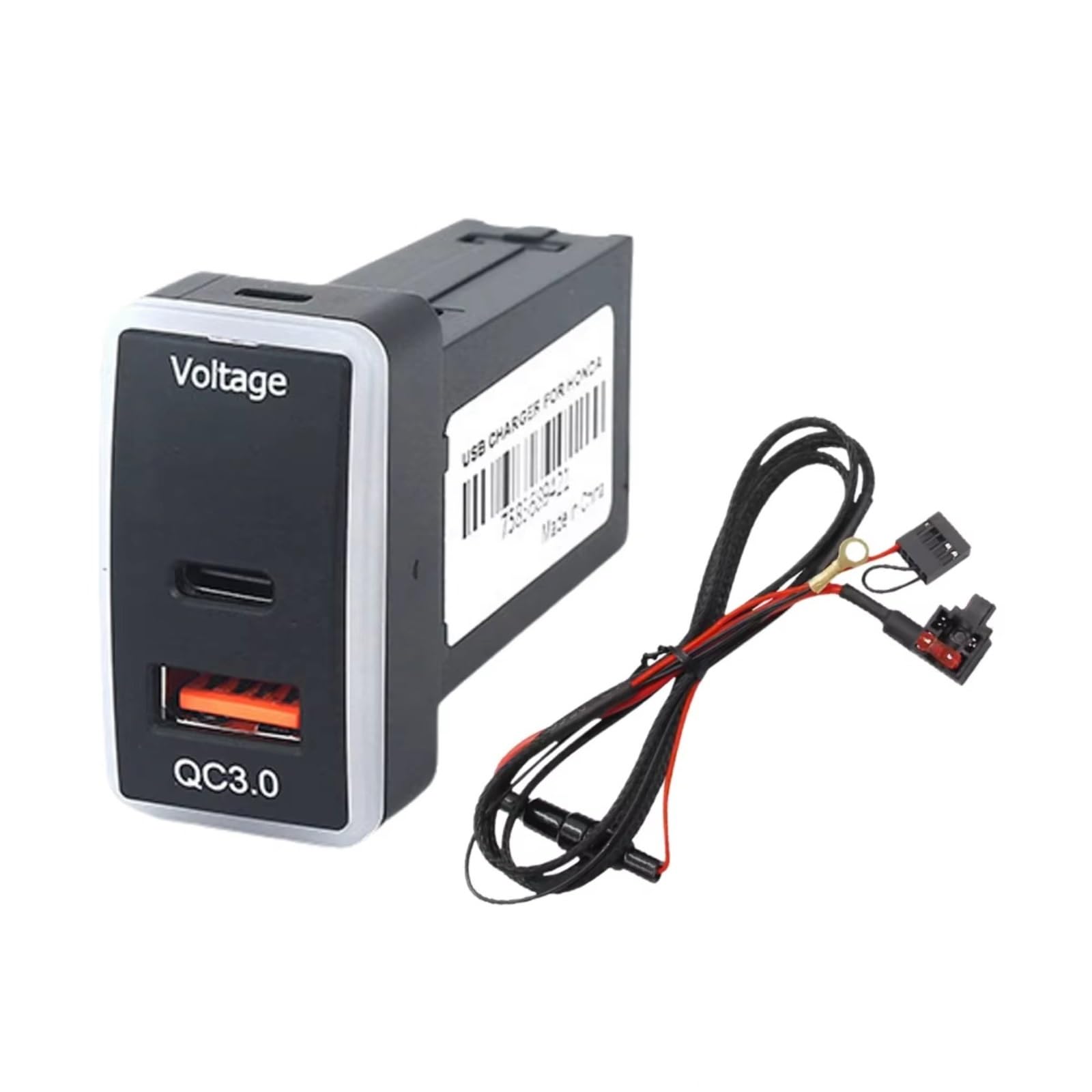 Faro Modulo Driver Presa USB Per Console Compatibile Con Fit For Accord Per Auto Per Civic Presa Di Ricarica Adattatore Di Alimentazione A Ricarica Rapida Con PD QC3.0