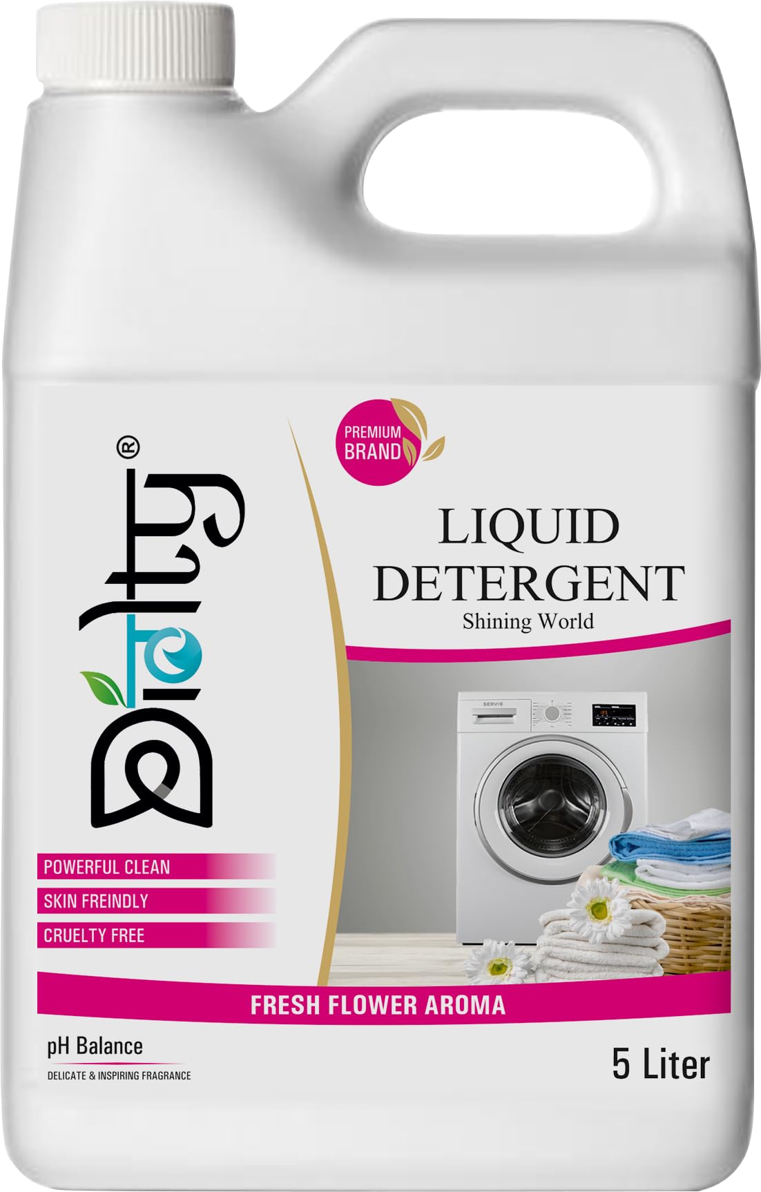 Diolty Liquid Detergent 5 Litre, Liquid Detergent for Top Load & Front Load Washing Machine | Suitable For All Fabrics | Eco-friendly, Non-toxic (Pink) (B09NR4P283) Amazon Price History, Amazon Price Tracker
