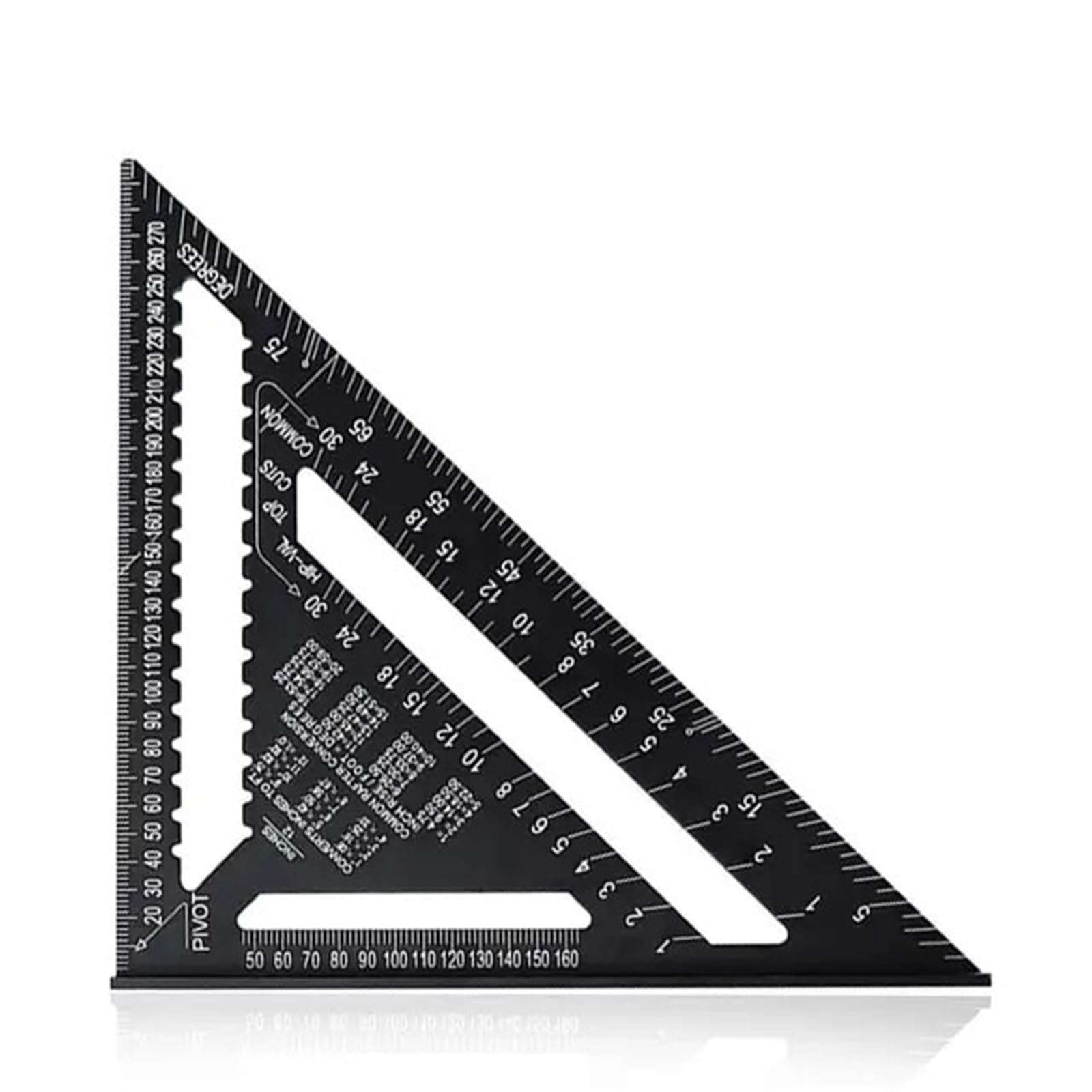 Angle Protractor,12 Inch Speed Square Metric Triangle Ruler Aluminum Alloy Measuring Woodworking