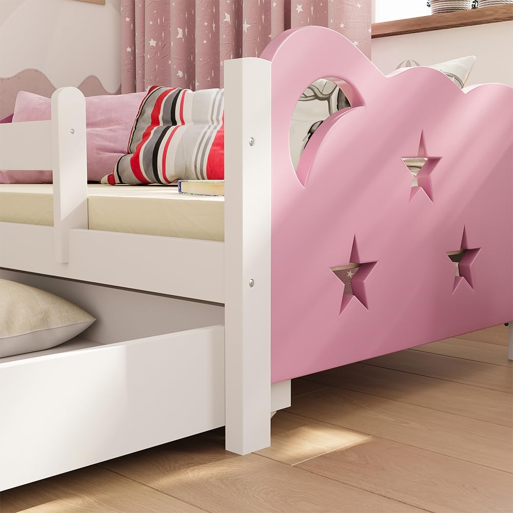 VitaliSpa Kinderbett Jessica 70x140 cm mit Schublade ausziehbar Jugendbett