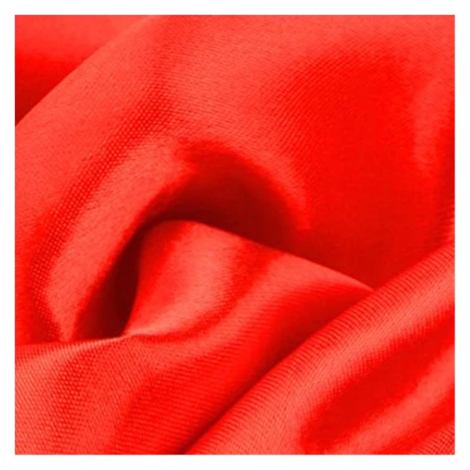 Silk Fabric Polyester Satin Fabric Highend Simulation Silk Gift Box Lining Cloth Solid Color DIY Sewing Doll Dress(Red,1000cm by 150cm)