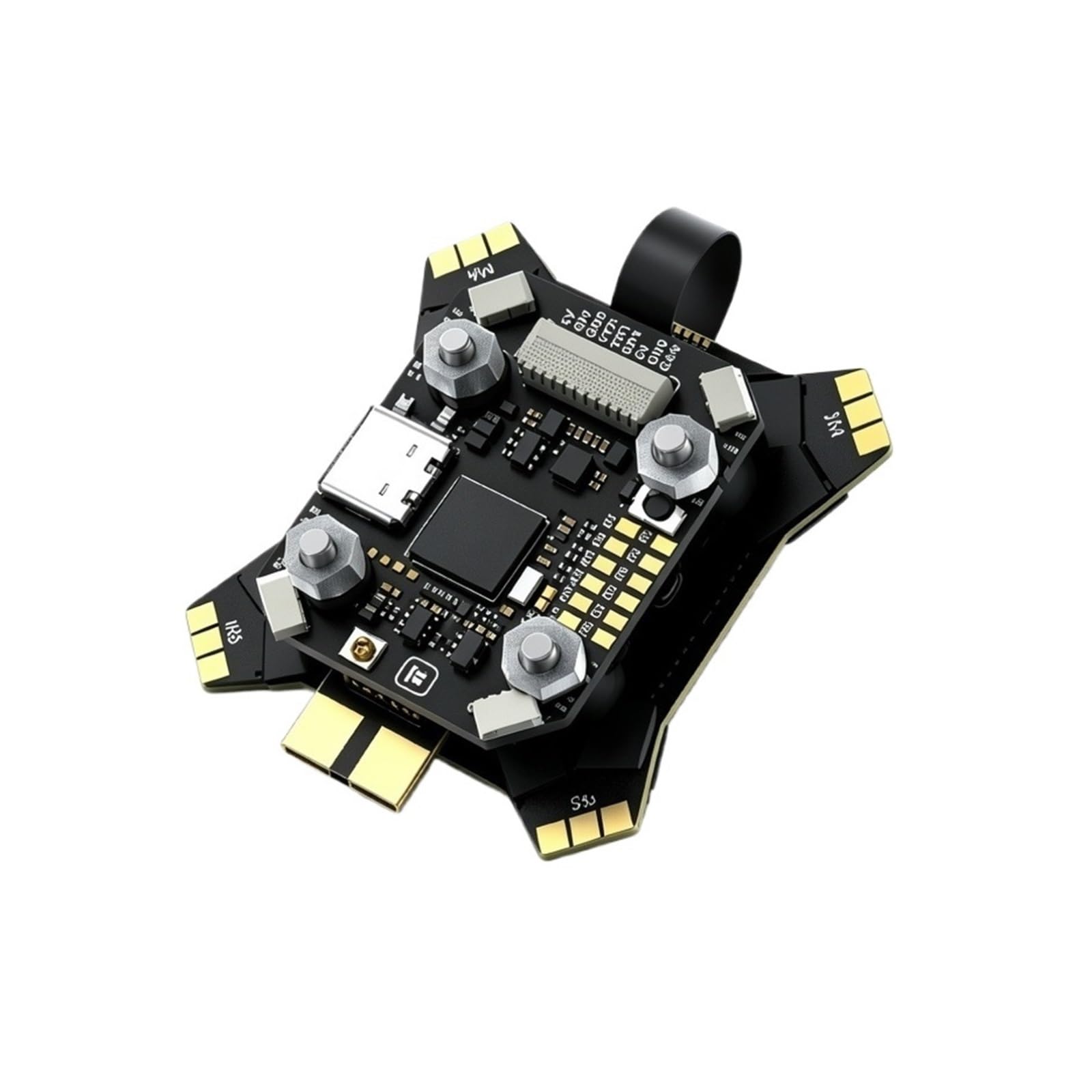 Flight Controller ESC Stack Borg Mini H7 ELRS 2-6S | Eingebauter Empfaenger, 60RS 60R 4-in-1, 20x20mm Montage, Verbundmaterial(With Borg 60R ESC)