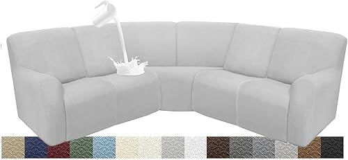 Miniatura 53 de Fundas de sofá reclinable impermeable para sección seccionales Fundas lavables para sofá en forma de L para sofás reclinables Fundas elásticas para