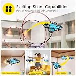 Holy Stone HS420 Mini Drone Under 249g with HD FPV Camera for Kids Adults Beginners, Pocket RC Quadcopter, Toss to Launch, Gesture Selfie, High Speed Rotation, 3 Batteries, Blue