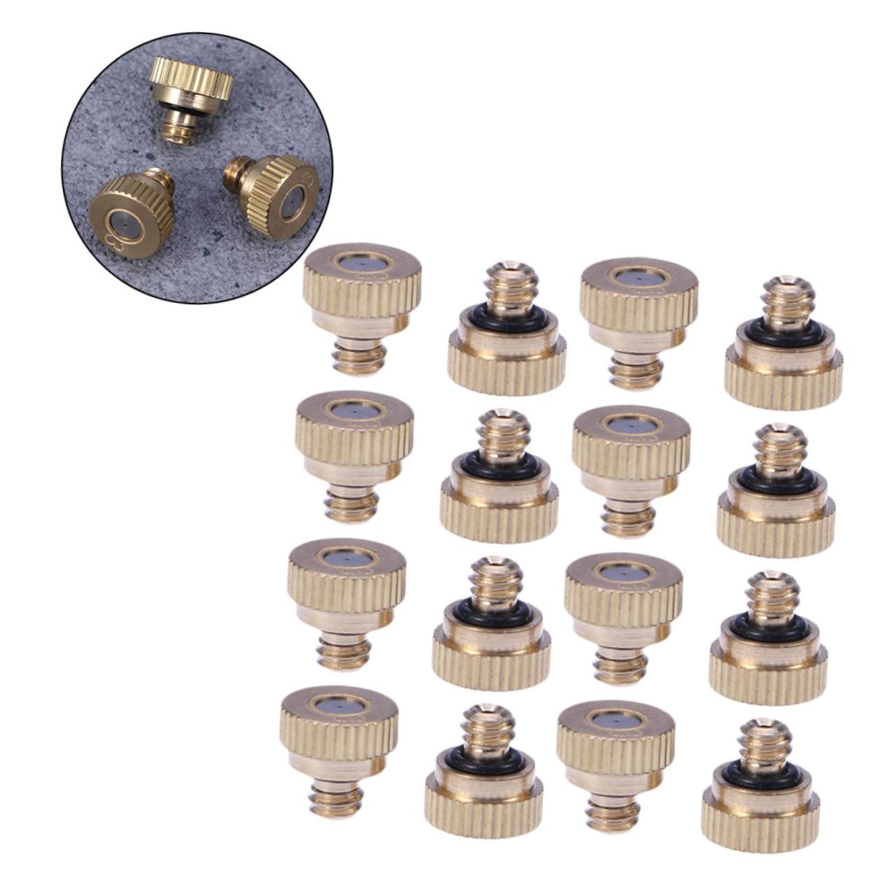 50pièces Brass Misting Nozzle Atomiseur De Brumisation Pour Jardinage Systèmes De Refroidissement Et Irrigation Et Économique