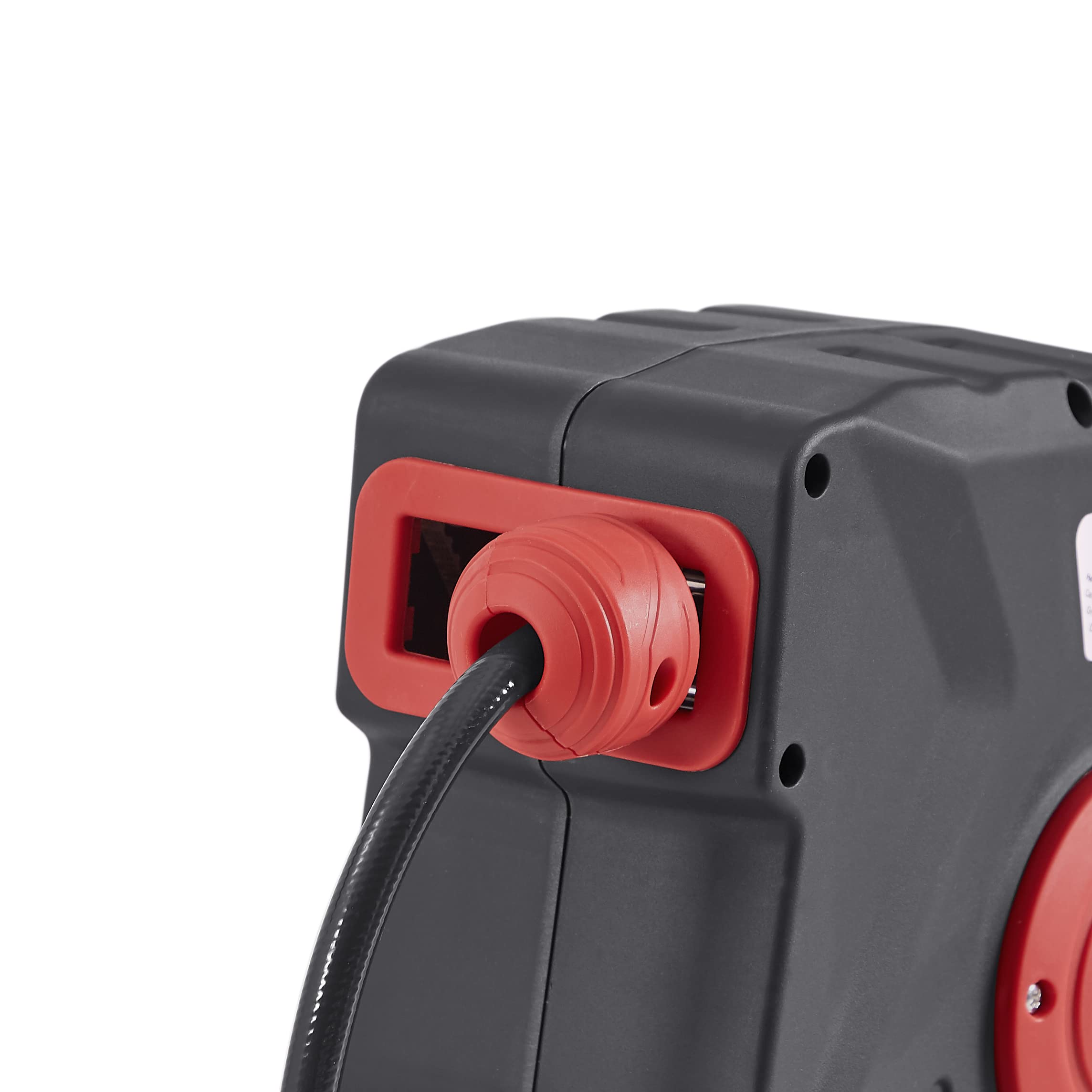 Arebos Druckluftschlauch Aufroller | Automatik Schlauch Aufroller | Wandhalterung | 1/4 Zoll Schnellkupplung | UV-beständig | 180° Schwenkbar | inkl. Montagehalter | 10 m