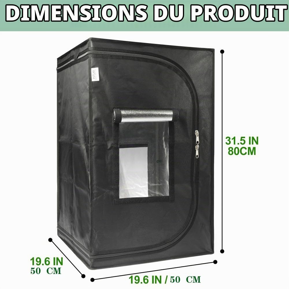 Petite Tente de Culture pour semis, clonage de Plantes, pour imprimante 3D en résine, Taille : 49,8 x 49,8 x 80 cm