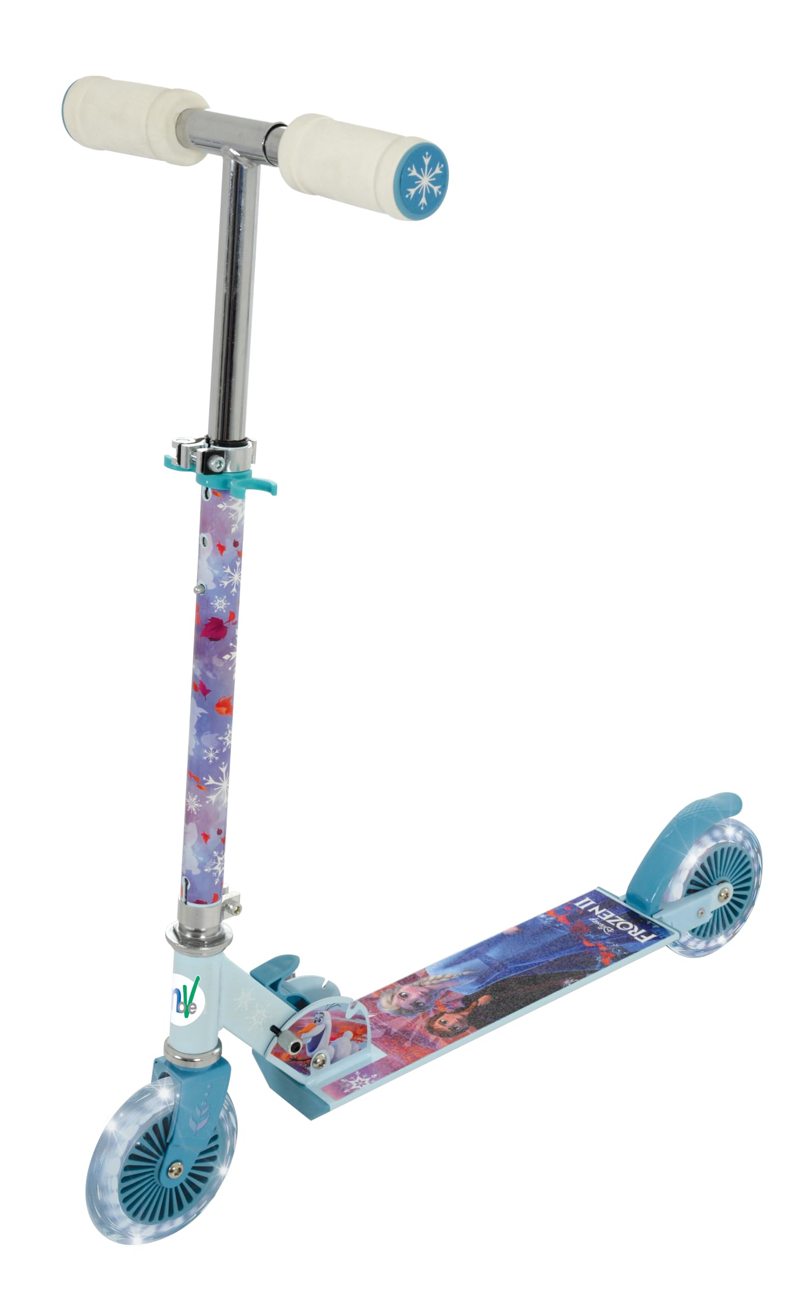 Frozen 2 - Patinete en línea Iluminado para niños | Licencia Oficial para niñas o niños Unisex | Patinete Plegable Ajustable de Dos Ruedas con Ruedas iluminadas | A Partir de 5 años
