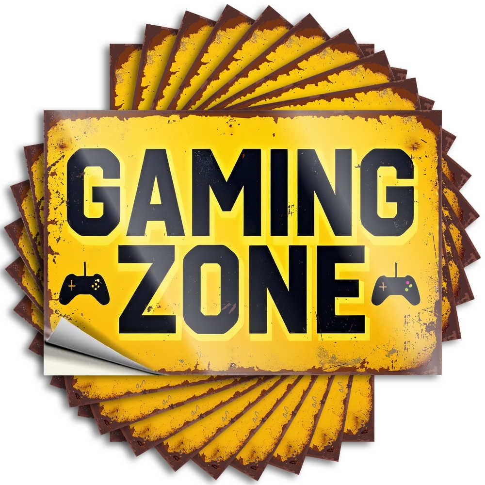 Fall Door Decor Bottle Funny Sticker | Explore The Gaming Zone Today! Positive Durable Vinyl Sticker Easy Apply for Math(12X18CM)