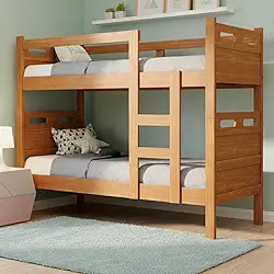 Beliche Solteiro Compacta 2 em 1 Robusta e Segura Vira Duas Camas Elegantes (Nature)