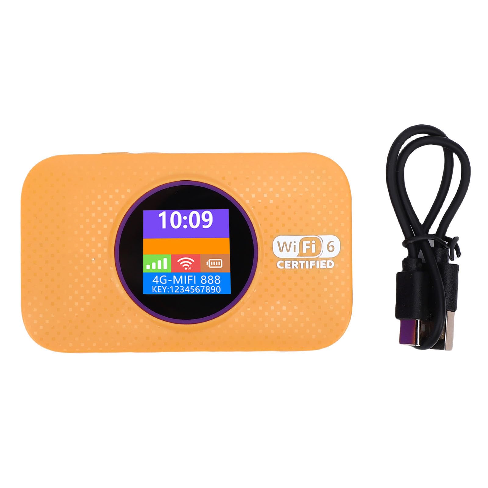 SIXRUN Router WiFi Mobile 4G LTE, WiFi 6 300Mbps (ORANGE)