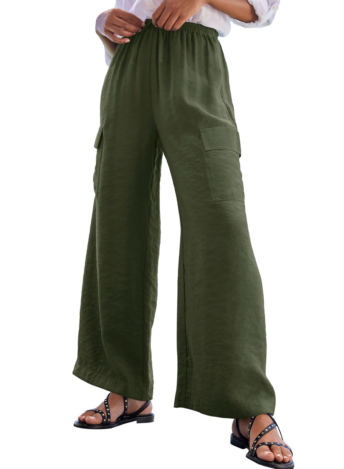 EVALESS Women Wide Leg Cargo Pants