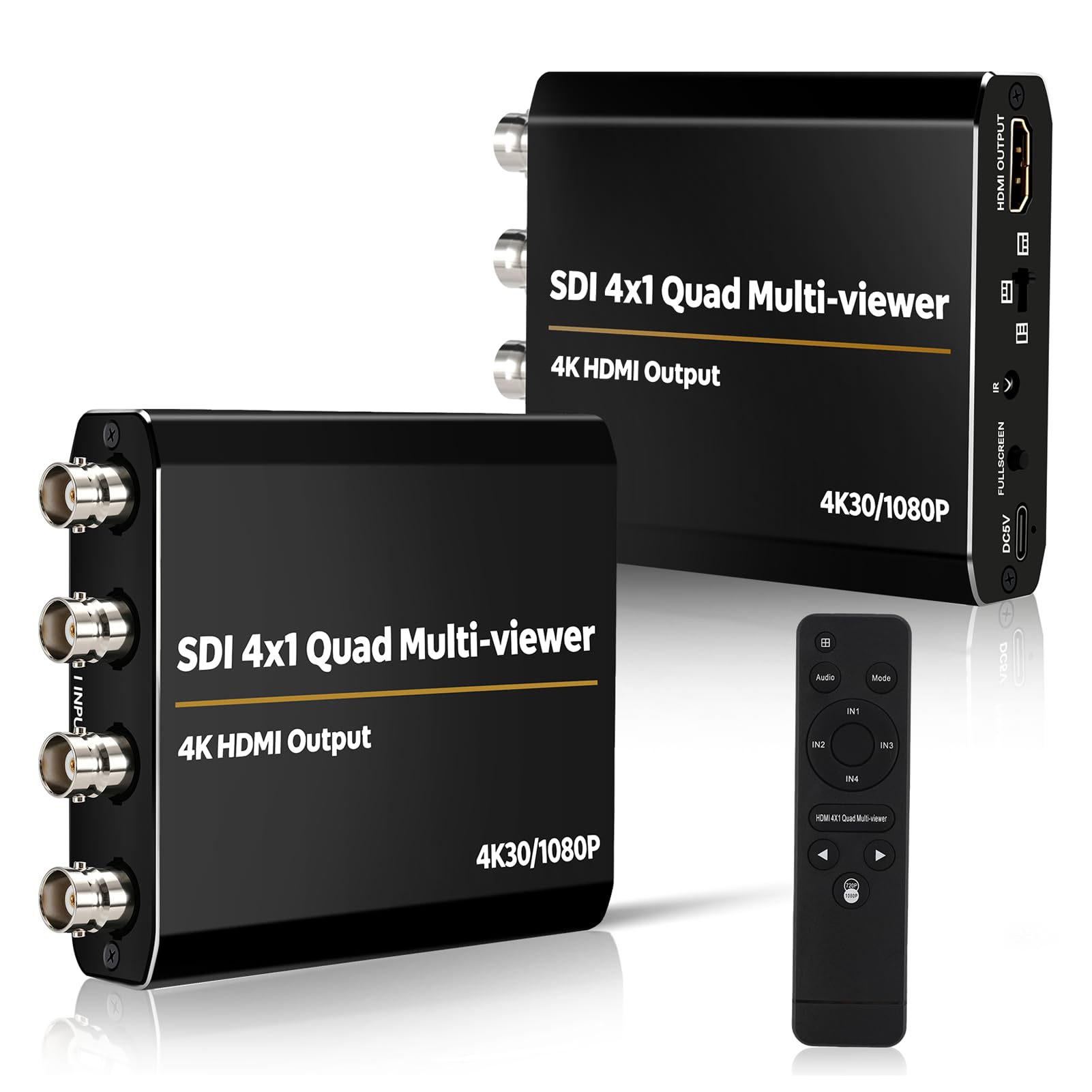 SDI Multi-Viewer 4x1 Conmutador, 4 Entradas a Salida HDMI
