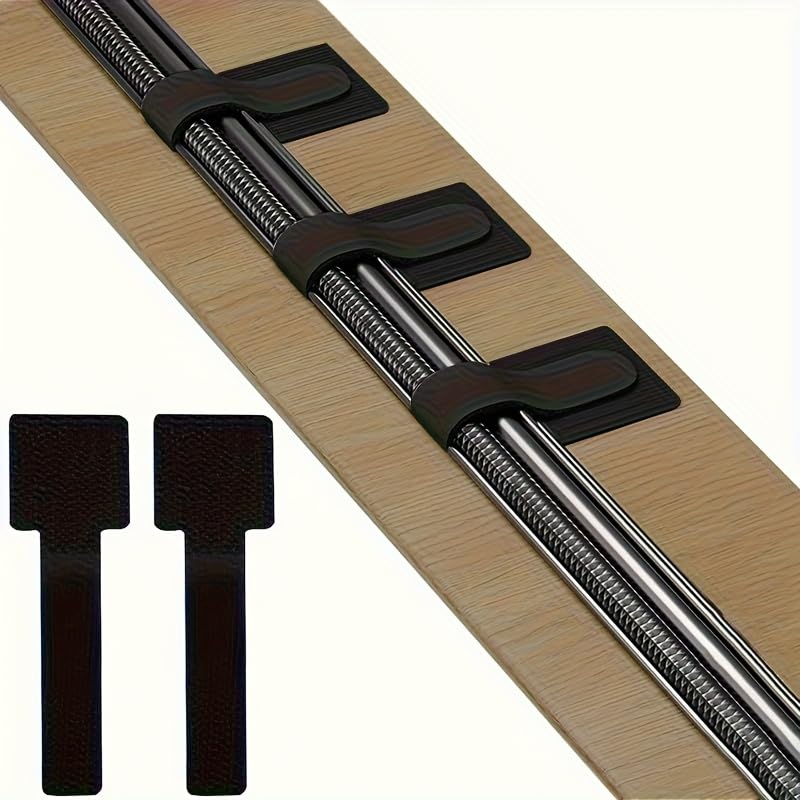 10 piezas de bridas adhesivas para cables, fuertes sin necesidad de pegamento, organizadores de cables de nylon para escritorio y oficina en casa miniatura 4