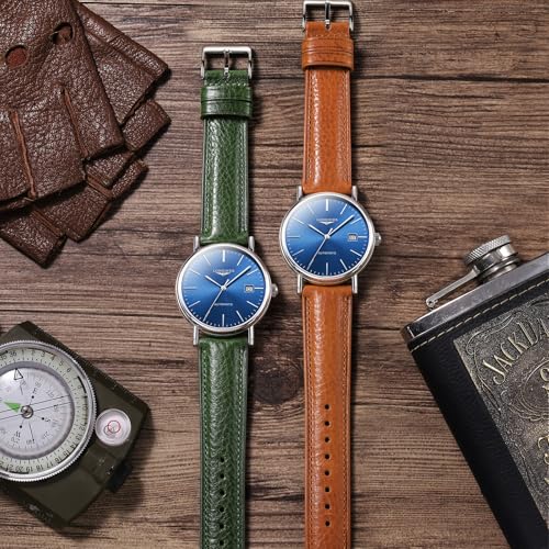 Image of Getalia Italian leather Watch Band Tuscany Natural Vegetable-Tanned Full Grain Genuine Leather,18mm 19mm 20mm 21mm 22mm Quick Release Replacement Watch Straps for Men and Women Thick and Soft