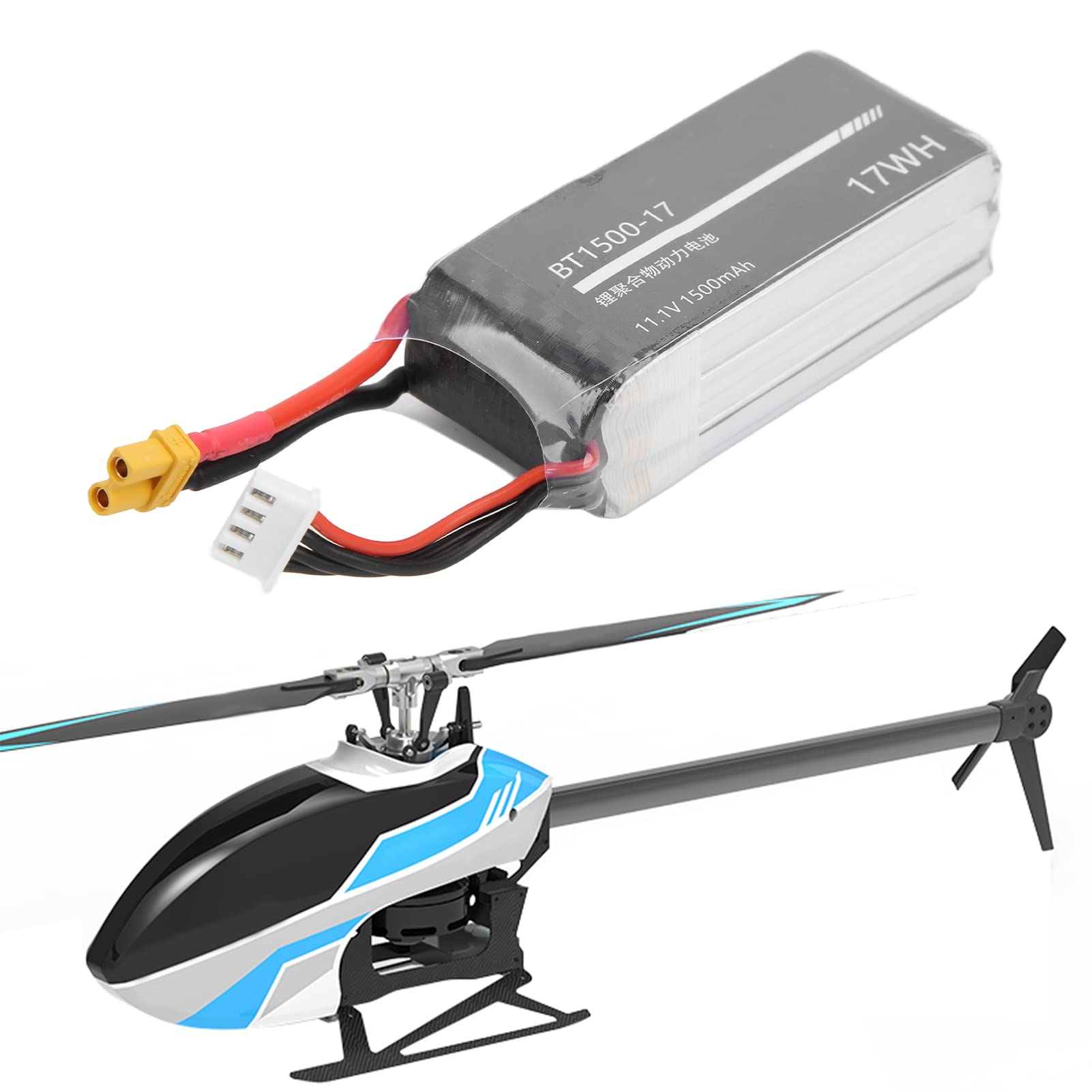 per batteria rc lipo, 11.1v 1500 mAh 3s ad alta capacità, connettore XT30, durevole per auto RC, per barca RC, per aereo RC, potenza forte, prestazioni di lunga durata