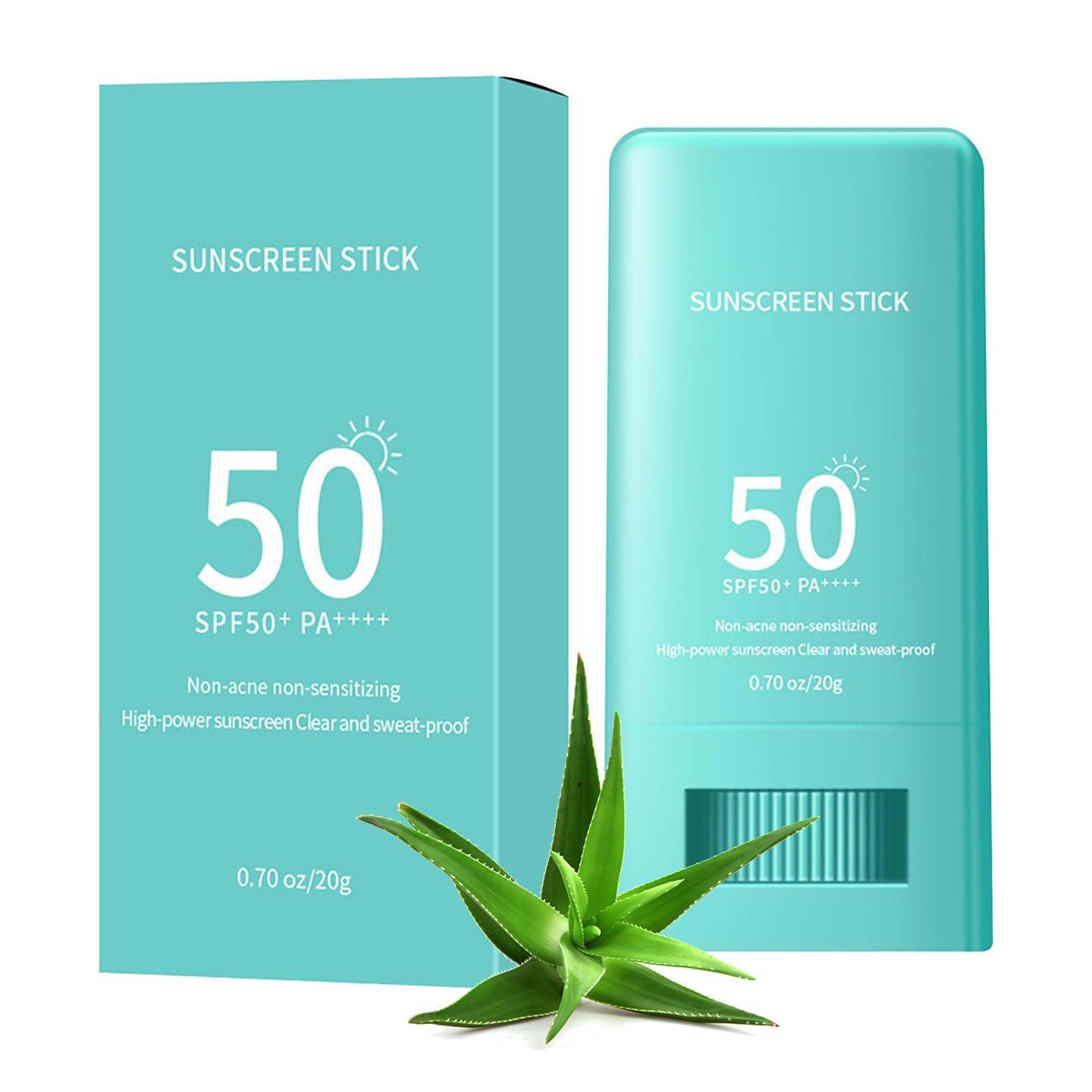 Sun Stick SPF 50, Protector Solar En Barra, Protector Solar Facial SPF 50+, Crema Solar Facial Hidratante, Barra De Protección Solar Para Rostro Y Labios, Crema Solar Resistente Al Agua Para Pieles
